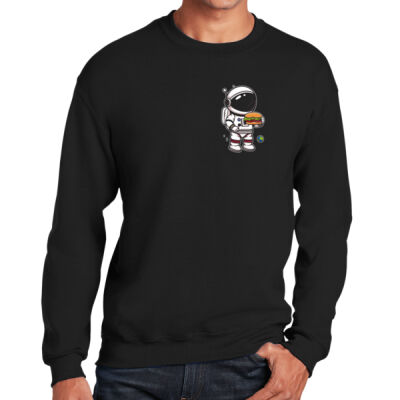 Space Man Burgers - Heavy Blend Crewneck Sweatshirt Thumbnail
